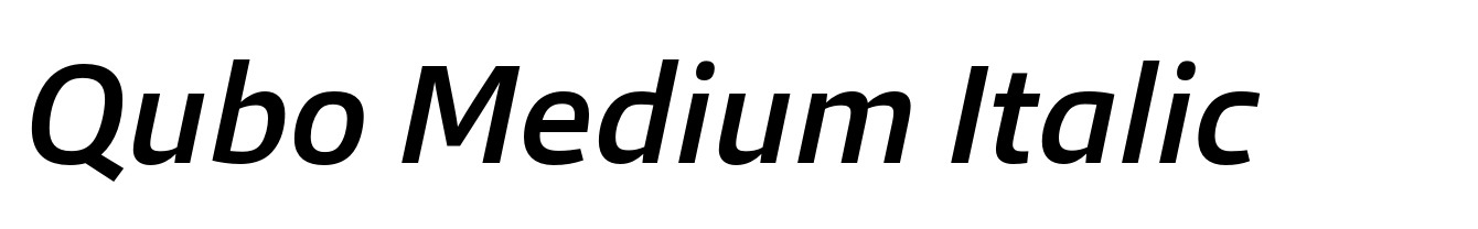 Qubo Medium Italic